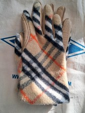 Mens Burberry Wool/deerskin Gloves Size 8.5