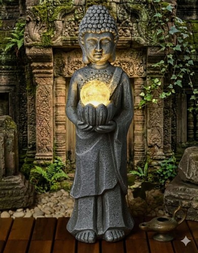 Standing buddha solar led - solar,