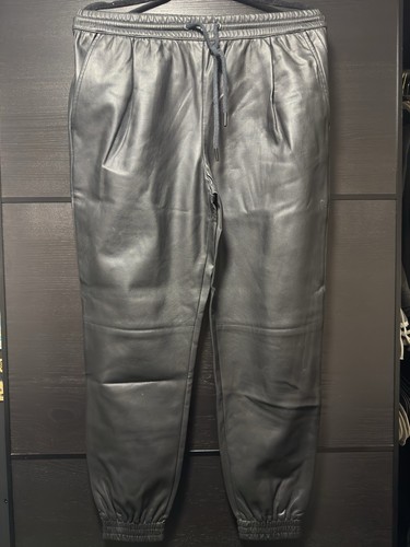 Zara ladies black faux trouser - faux,