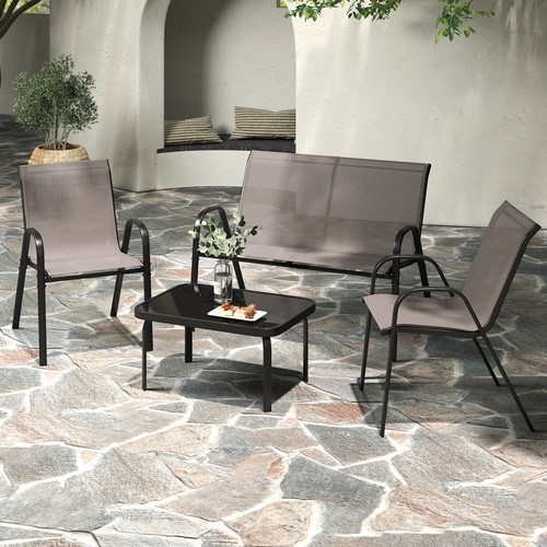 Piece metal patio chair and - patio,