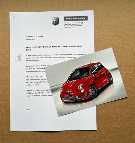 Abarth 695 tributo - 'tributo, ferrari'