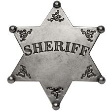 American Western Old West Law Classic Western Metal Colour Sheriff Badge Denix