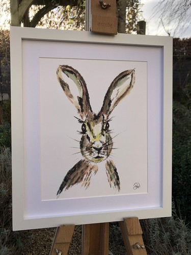 Hare rabbit painting - painting, a4