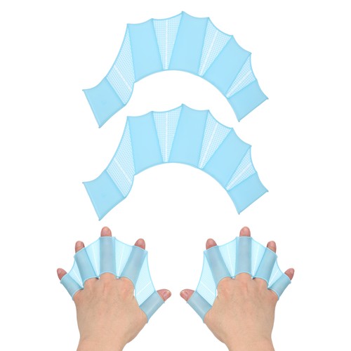 Silicone swimming gloves - silicone,