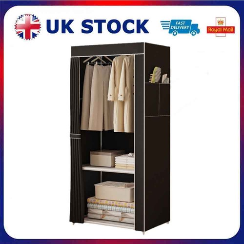 Large fabric canvas wardrobe - large, &