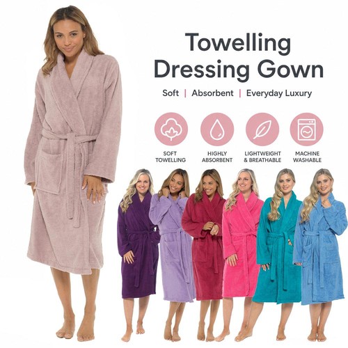 Towelling wrap bathrobe 100 - wrap, 100%