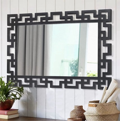 Mirror wall decor with wooden - wall,