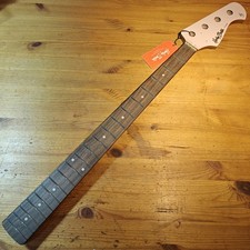 Used 2020s Harley Benton J Jazz Style Bass Neck Shell Pink Maple & Laurel #10