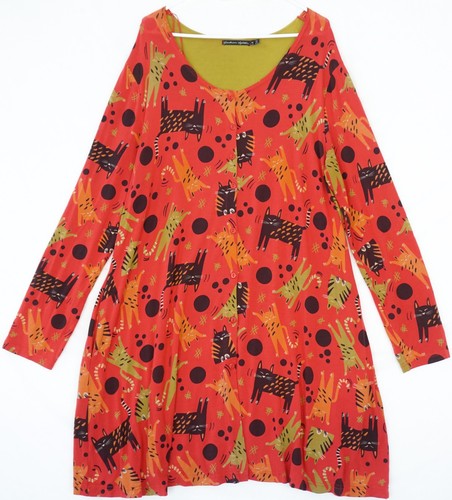 Gudrun sjoden red cat print - gudrun,