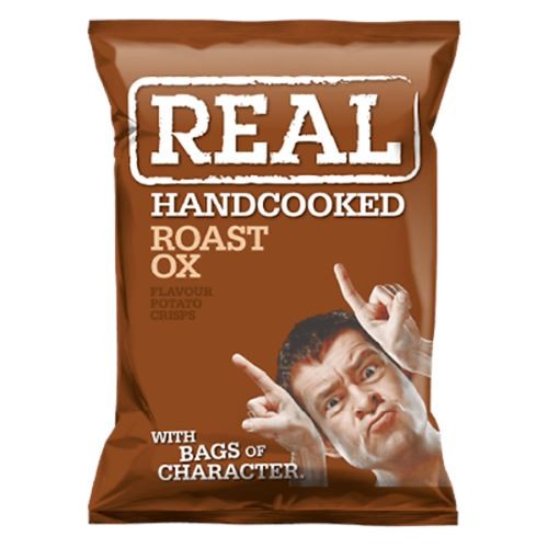 Real hand cooked crisps roast - hand,