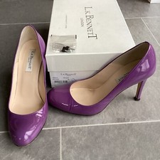 LK Bennett Shilo Patent Violet Shoes UK Size 5 EU Size 38