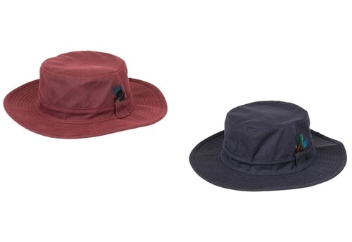 Ladies wax hat waxed wide - hat,