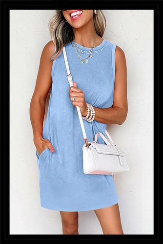 Beau blue mineral wash pocket - blue,