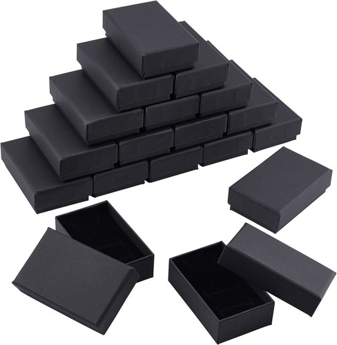Cardboard jewellery box black - jewellery,