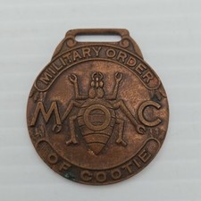 Antique WWII Era Military Order of the Cootie MOC Keychain  Watch Fob