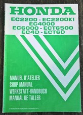 Genuine Honda EC2200 EC2200K1 EC4000 EC6000 ECT6500 EC4D ECT6D Manual 66ZD5F30