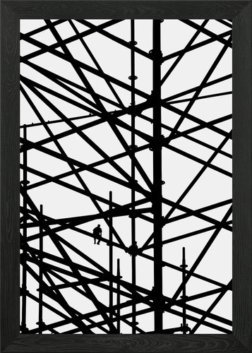 Scaffolding silhouette with - silhouette,