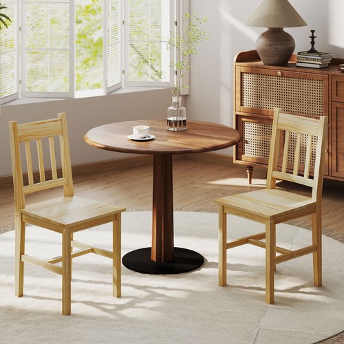 Pine wood dining chairs set - pine, of