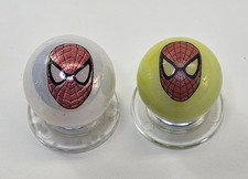 Vintage Spider Man Marble set Toy Comic Game Card w/Stand