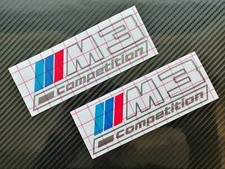 BMW M3 Competition Original Badge Decal Sticker  GUN METAL SILVER  Brand New