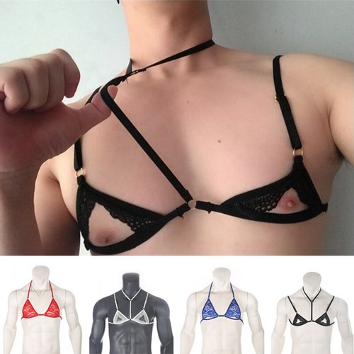 Men sexy lace lingerie - lingerie, bras