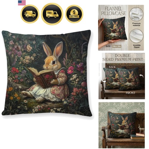 Vintage rabbit flowers - vintage,