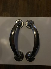 2 large vintage chrome door