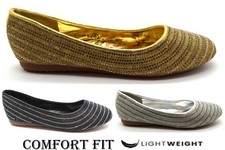 Womens Glitter Ballerina Pump