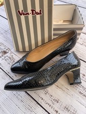 Vaneli Cassata II Black Croc Patent Wedges | UK Size 5 Shoes