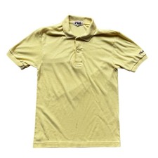 VTG Fila Lemon 1980S Single Stitch Polo Shirt Size Men's Small