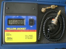 YELLOW JACKET 69075 Refrigeration HVAC FULL RANGE SUPER EVAC LCD VACUUM GAUGE