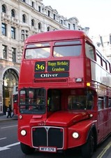 Personalised birthday card London Bus son grandson Nephew brother Daughter
