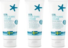 CCS Swedish Foot Cream Tube Sensitive Skin 175ml - 3 Pack
