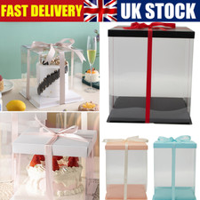 Large Clear PVC Gift Box Cake