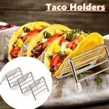Stainless Steel Taco Holder Wave Shape Mexican Food Storage Stand Rack