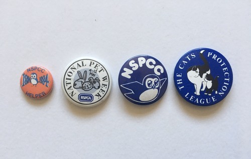 Vintage pin badges rspca - pin, x4