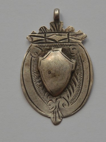 Shield sterling silver fob - sterling,
