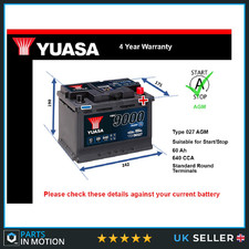 AGM Battery fits LAND ROVER