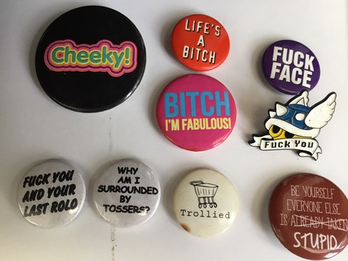 Rude pin badges - 10,