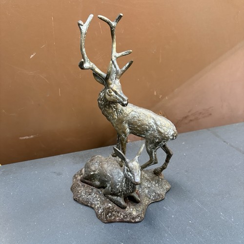 Vintage brass deer stag - vintage,