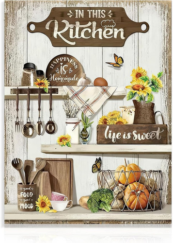 Farmhouse kitchen canvas wall - farmhouse,