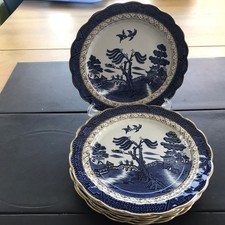Set of six BOOTHS Real Old Willow  A 8025 Salad Plates,21cm 