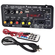 Dual Mic Input Digital BT Amplifier Board Karaoke Amp Speaker  Home Decor