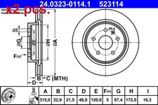 X2 PCS REAR BRAKE DISC ROTOS