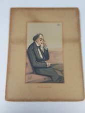 Vanity Fair Caricature Antique Print Mounted Portrait Art Benjamin Disraeli 1878