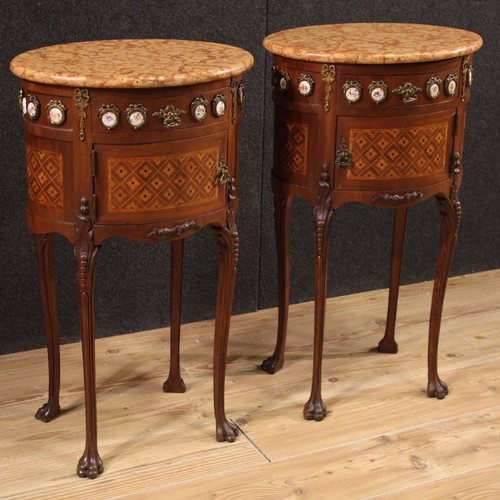 Pair oval inlaid - oval,