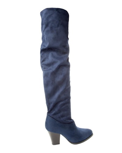 Womens navy over - navy, knee