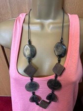 Long retro funky necklace on