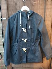Fat Face Size UK 12 Coat Womens Waterproof Rain Pockets Zip Front Hood Navy