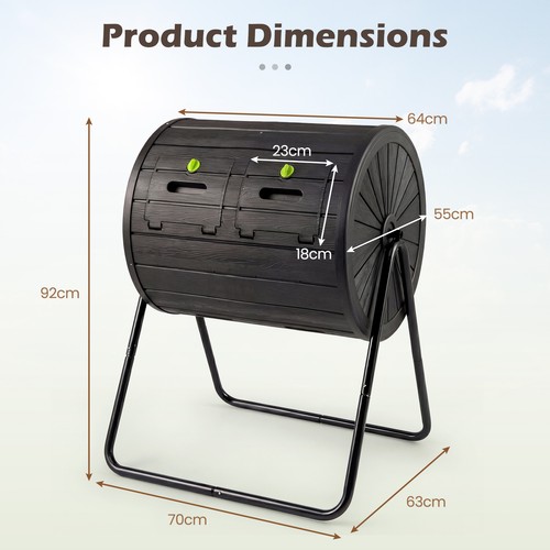 Compost tumbler dual - compost,